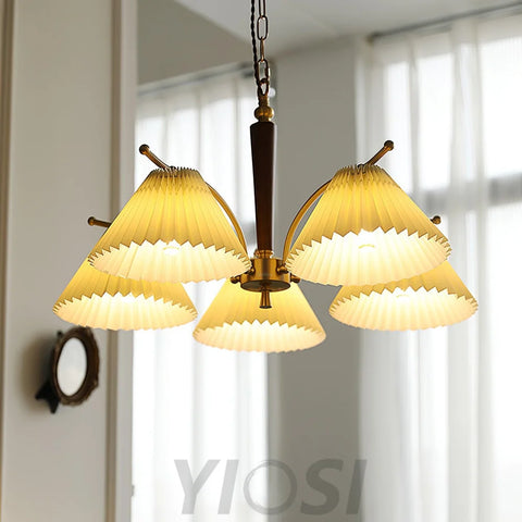 Wrinkled Chandelier with 3/5 heads - Variety-1-Yiosilamp