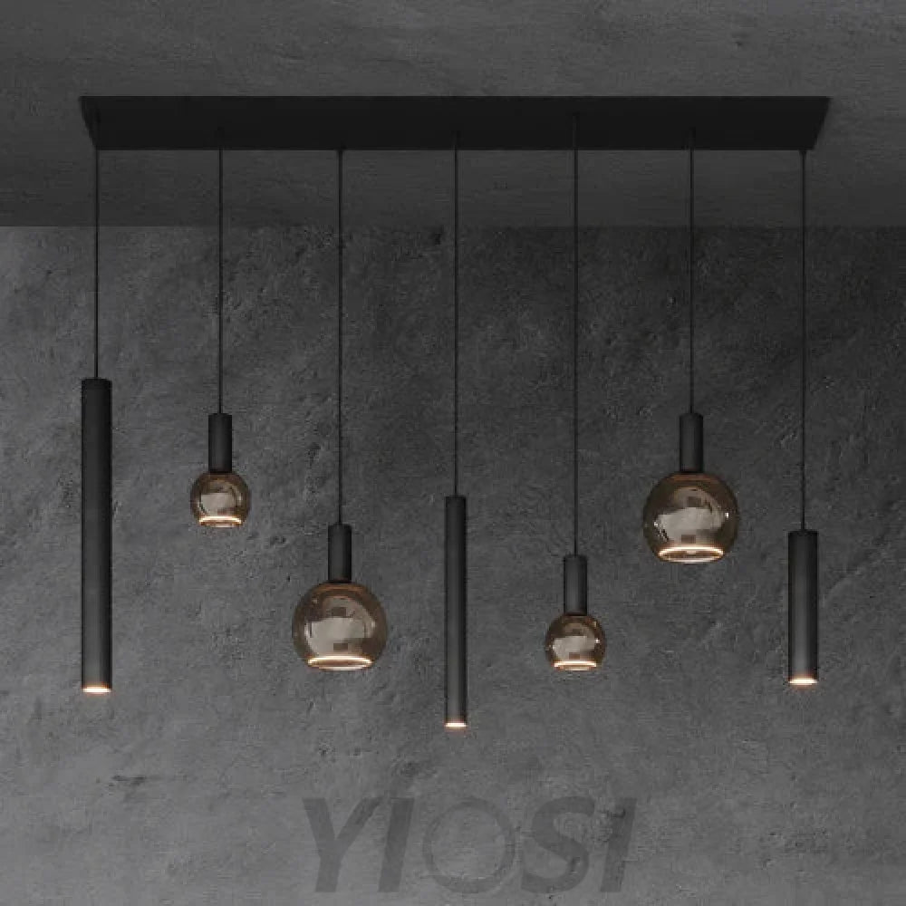 Yara Modern Minimalist Glass Linear Chandelier Chandeliers