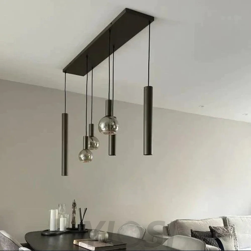 Yara Modern Minimalist Glass Linear Chandelier Chandeliers