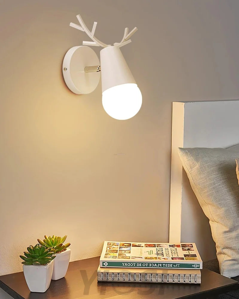 Yeknu Antler Wall Lamp ∅ 6.2″ - Spot-1-Yiosilamp