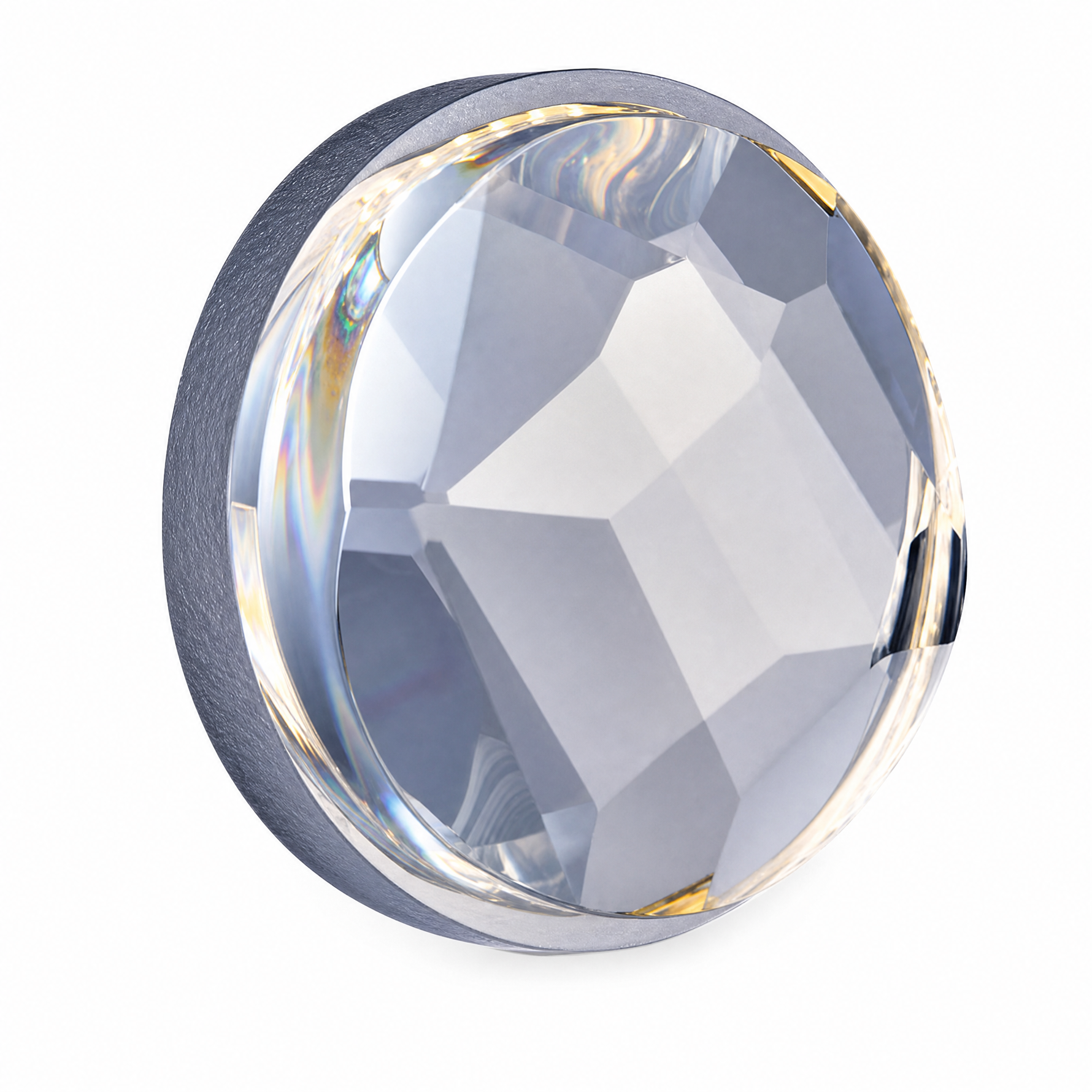 Eclipse Crystal Modern Wall Sconce - 9" Dia (22.3 cm)