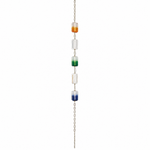 Color Cascading Crystal Chandelier 5" - Ø6" (15 cm)