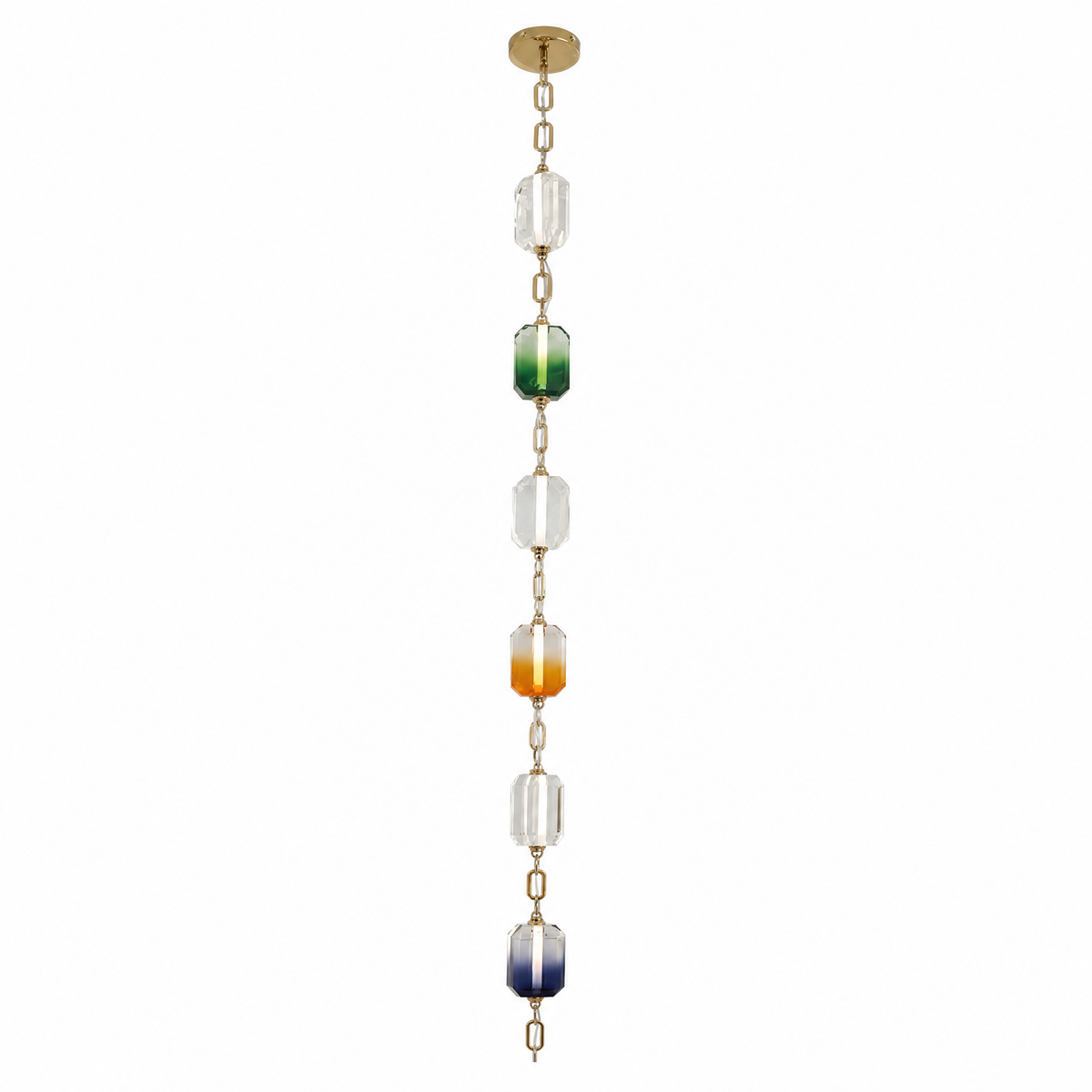 Color Cascading Crystal Chandelier 5" - Ø5" (11.5 cm)