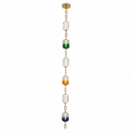 Color Cascading Crystal Chandelier 5" - Ø5" (11.5 cm)