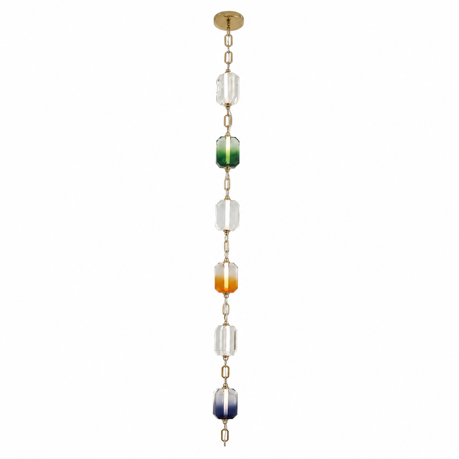 Color Cascading Crystal Chandelier 5" - Ø5" (11.5 cm)