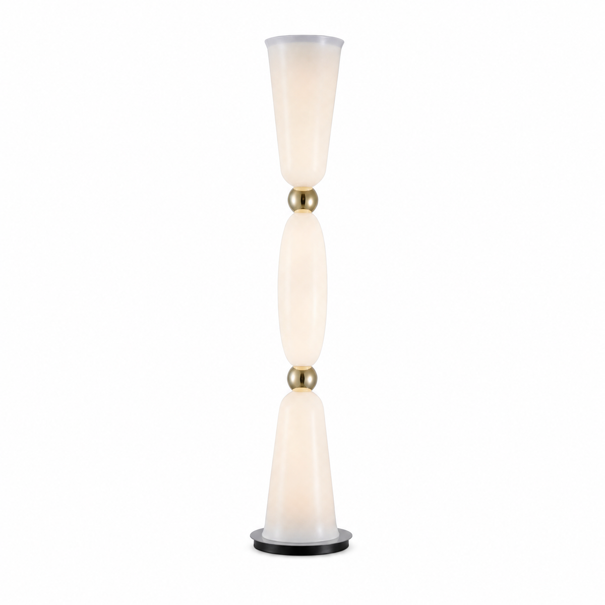 Cristallo Double Glass Floor Lamp - Ø10" × H48" (25 × H123 cm)