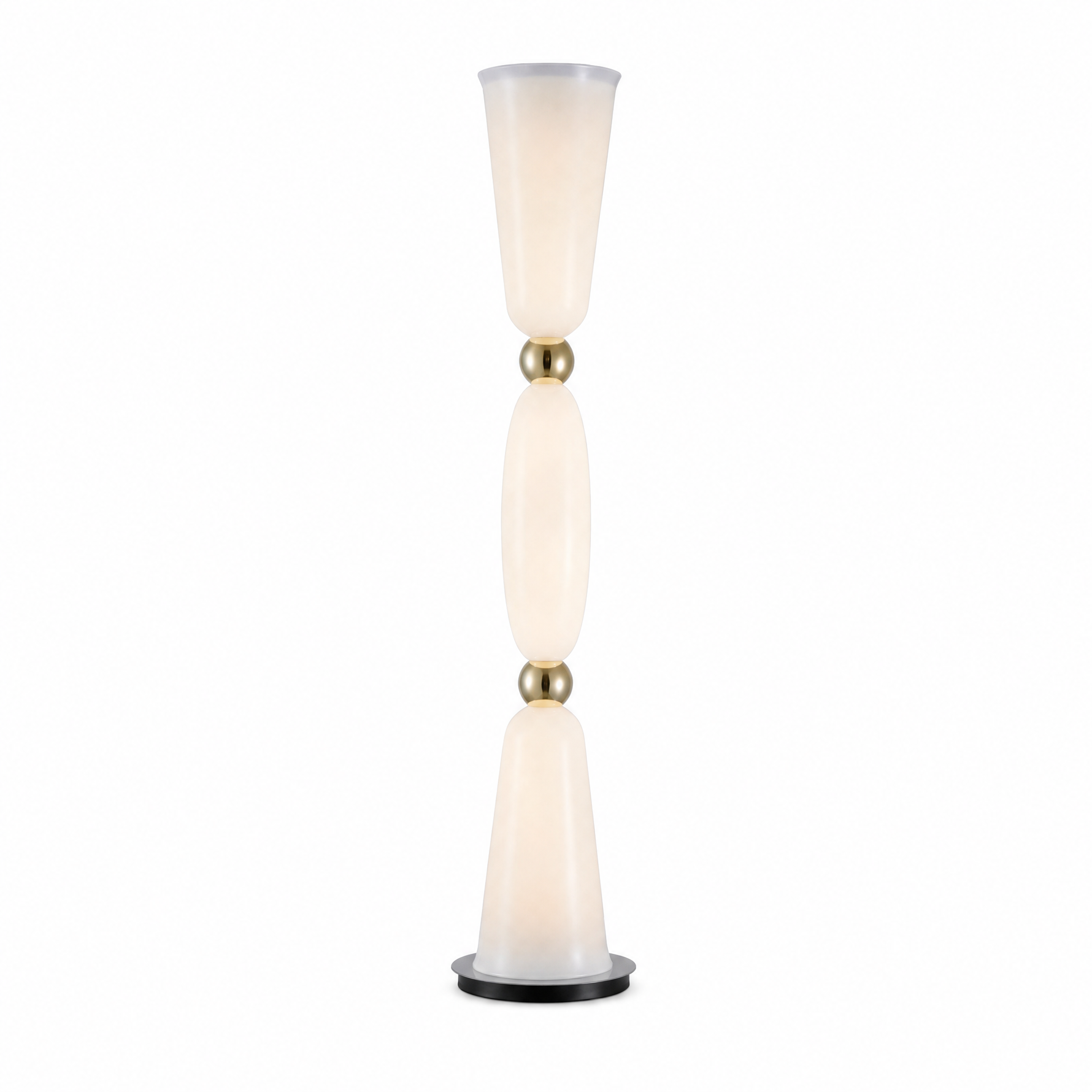Cristallo Double Glass Floor Lamp - Ø10" × H48" (25 × H123 cm)