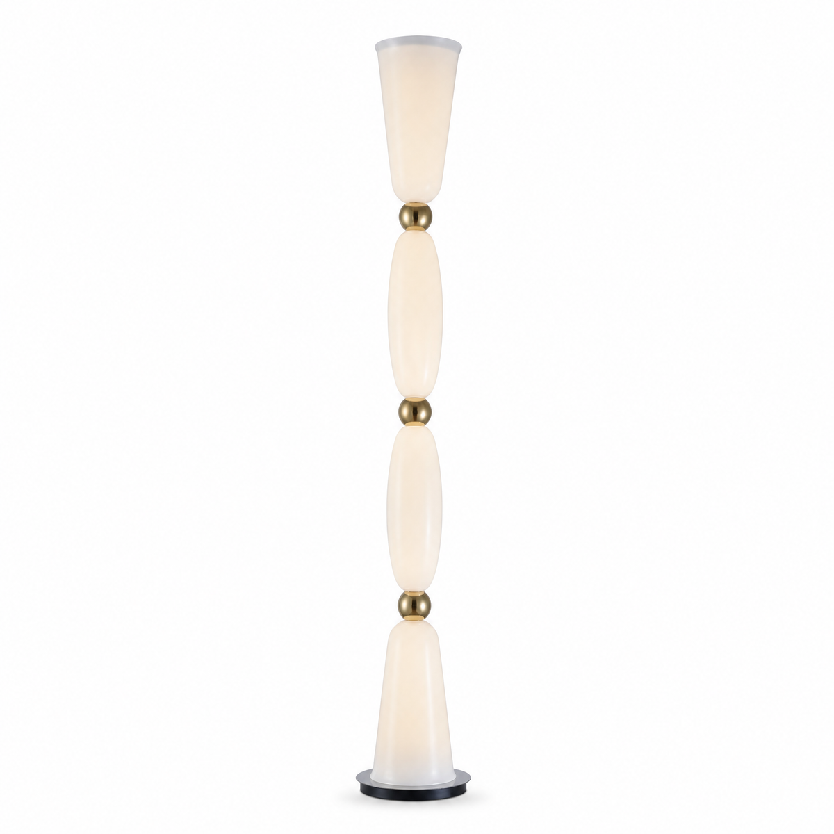 Cristallo Double Glass Floor Lamp - Ø10" × H66" (25 × H166.8 cm)
