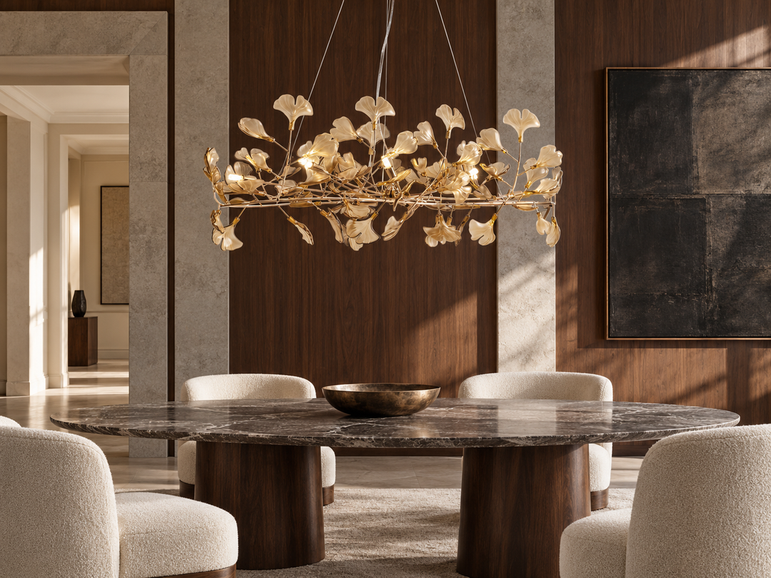 Ginkgo Round Chandelier