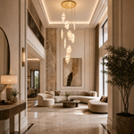 Yiosi Amber Linear Natural Stone Chandelier