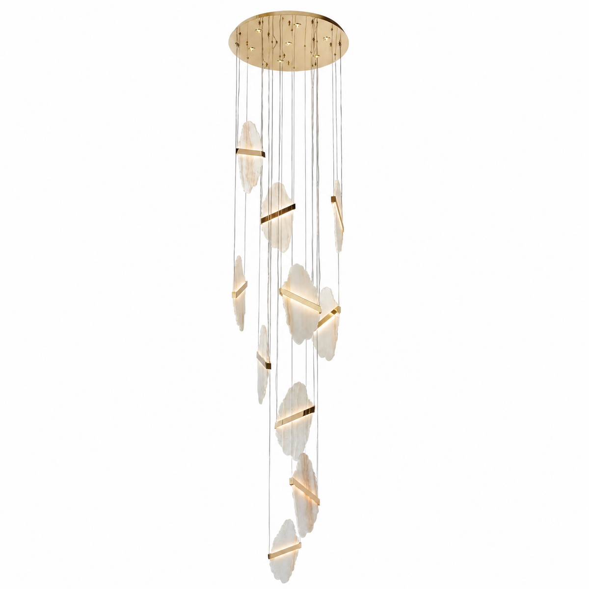 Amber Linear Natural Stone Chandelier