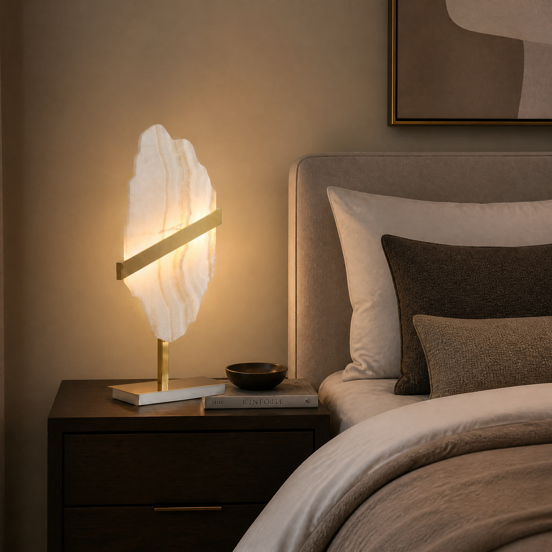 Yiosi Amber Mini Natural Stone Wall Sconce