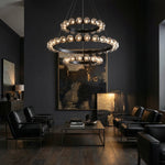 Yiosi Bubbles 3-Tier Nested Glass Pendant Light - scene-1