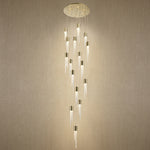 Yiosi Candlelight Cascading Glass Pendant Light 24" Style A - 24" (Dia 600mm)