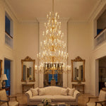 Yiosi Candlelight Cascading Glass Pendant Light 63" - scene-1