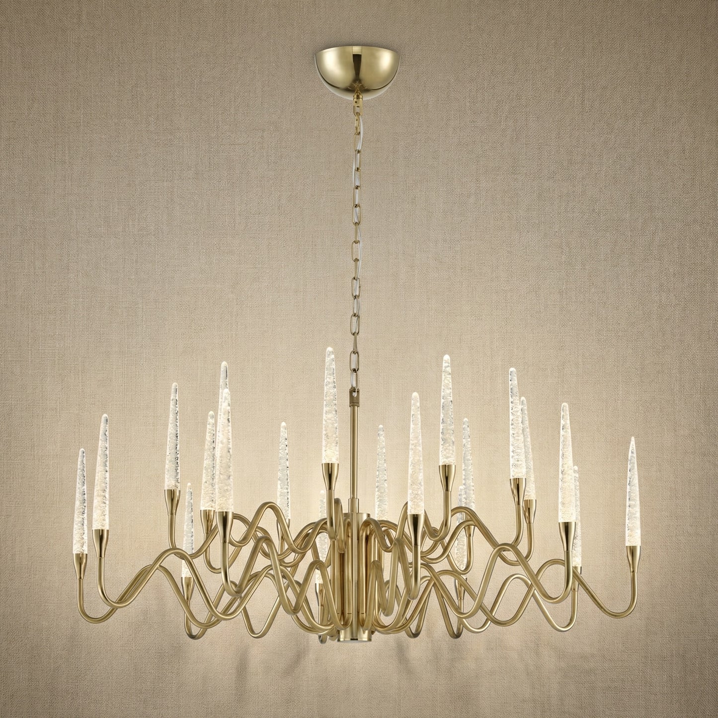 Yiosi Candlelight Glass Pendant Light - 39" (Dia 1000mm)