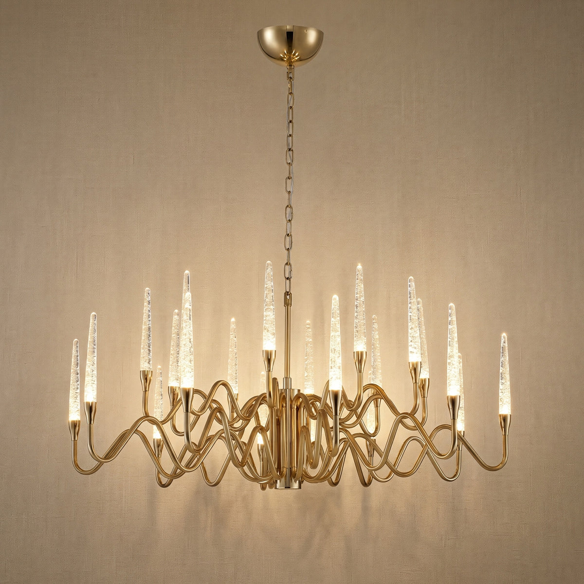 Yiosi Candlelight Glass Pendant Light - 47" (Dia 1200mm)