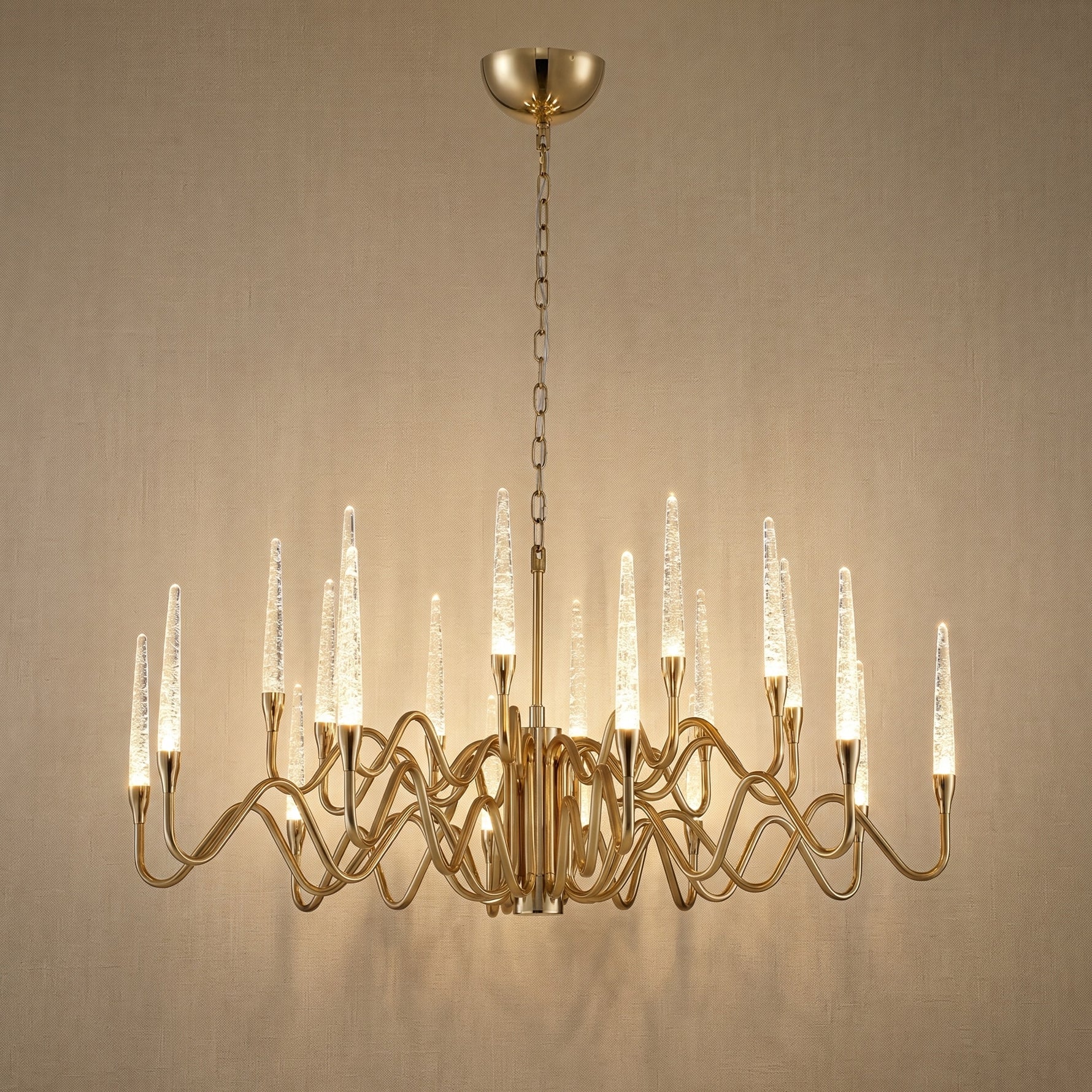 Yiosi Candlelight Glass Pendant Light - 47" (Dia 1200mm)