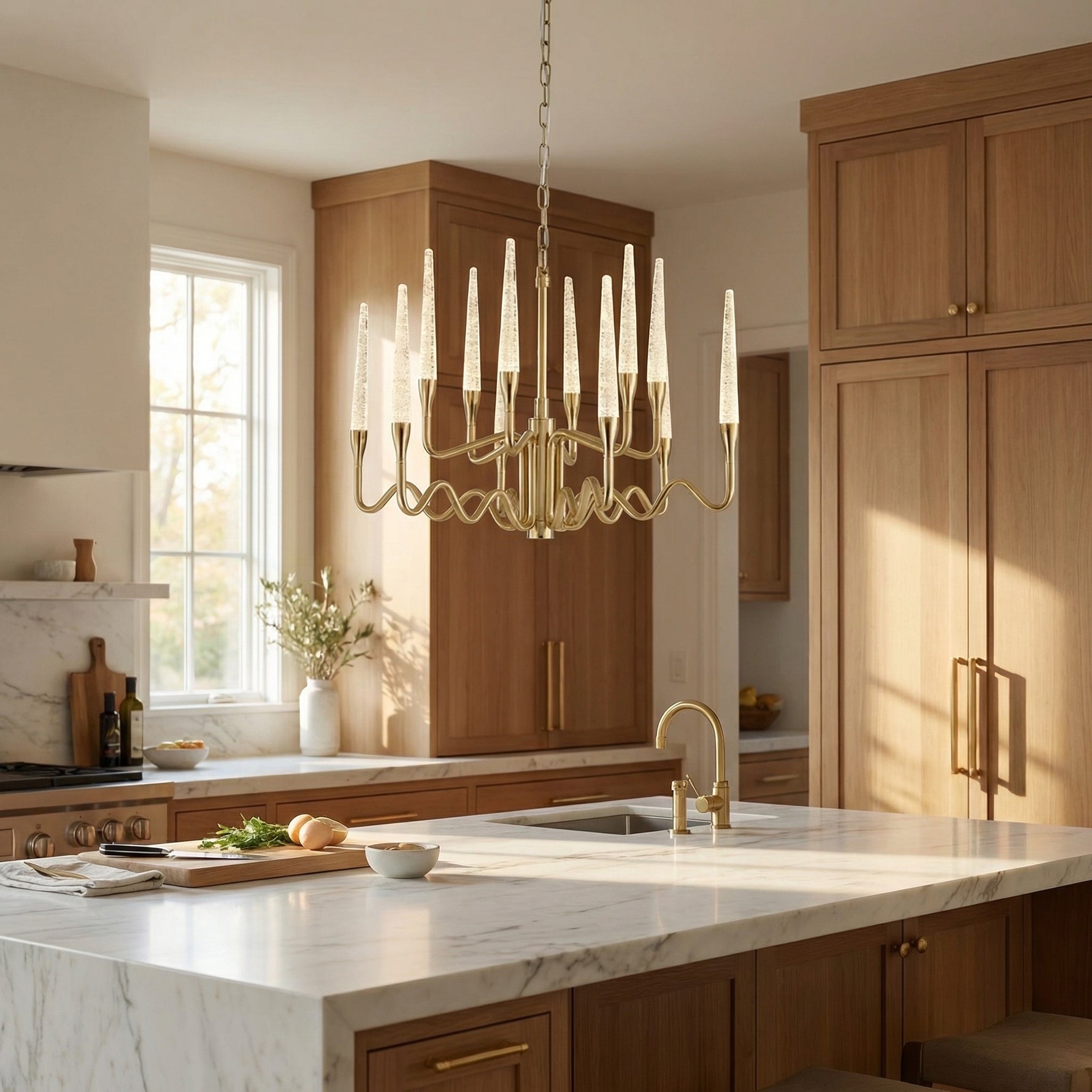 Yiosi Candlelight Glass Pendant Light - scene-2
