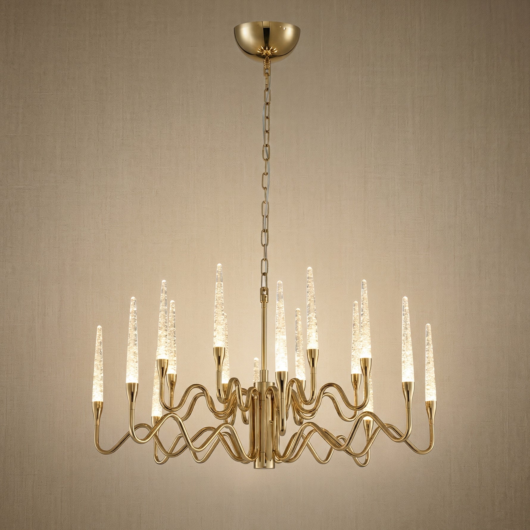 Yiosi Candlelight Glass Pendant Light - 31" (Dia 800mm)