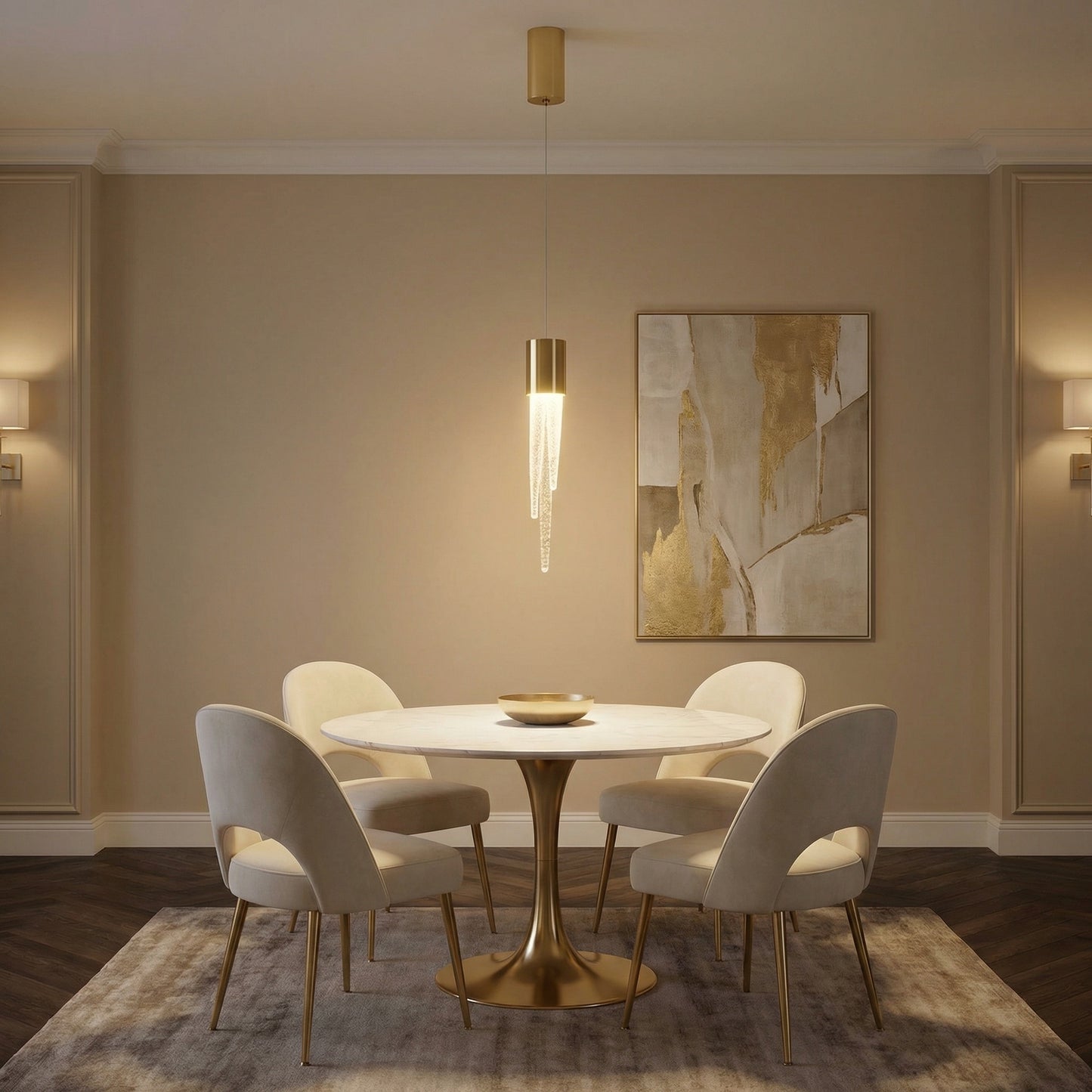 Yiosi Candlelight Mini Glass Pendant Light 7" - scene-1