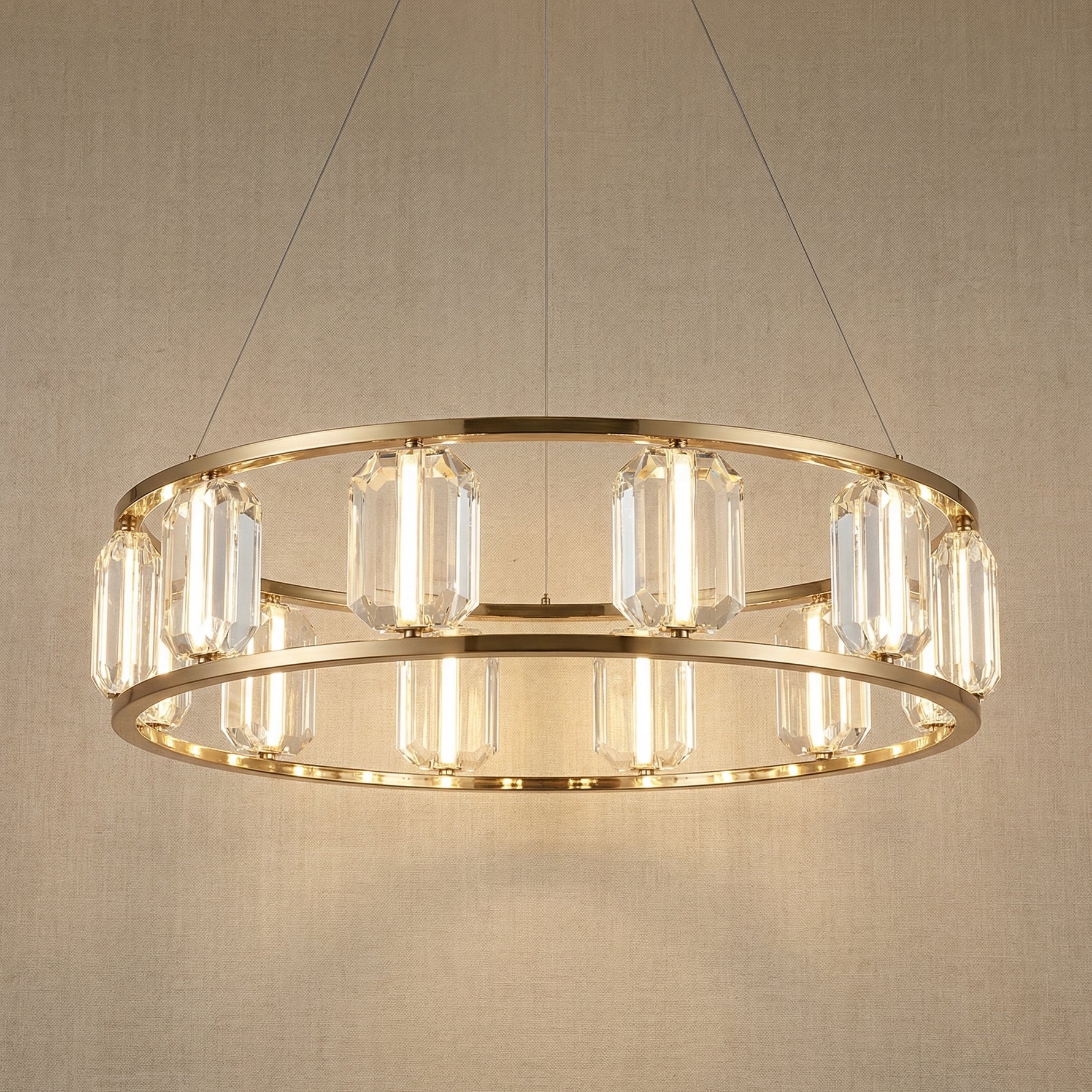 Yiosi Color Crystal Pendant Light - 39" (Dia 1000mm)
