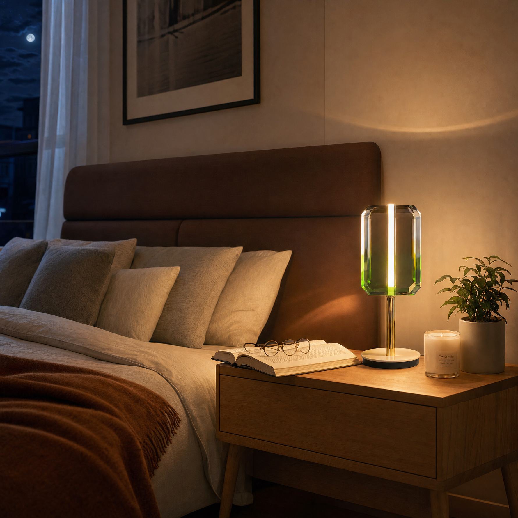 Yiosi Color Crystal Table Lamp 6" Style B