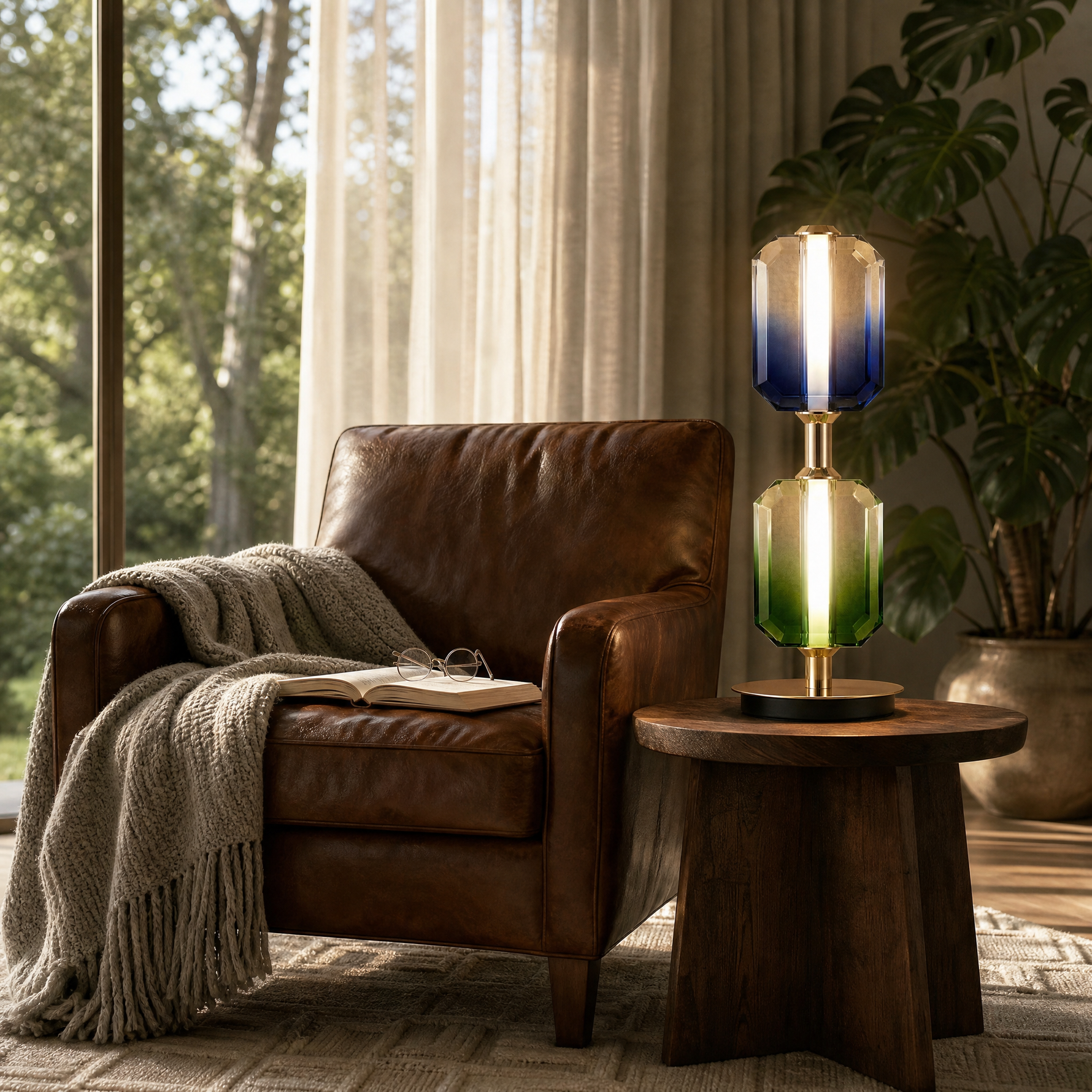 Yiosi Color Crystal Table Lamp 6" Style C