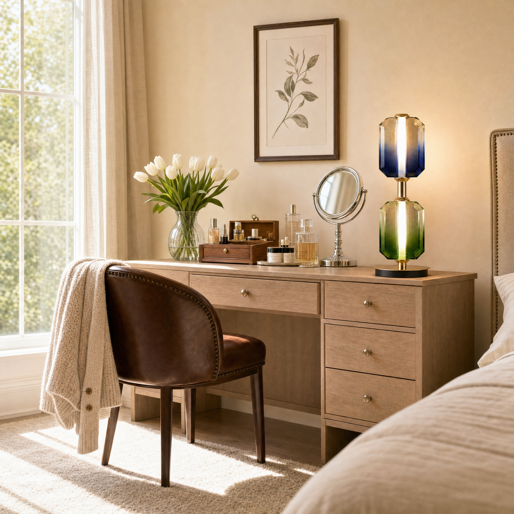 Yiosi Color Crystal Table Lamp 6" Style C