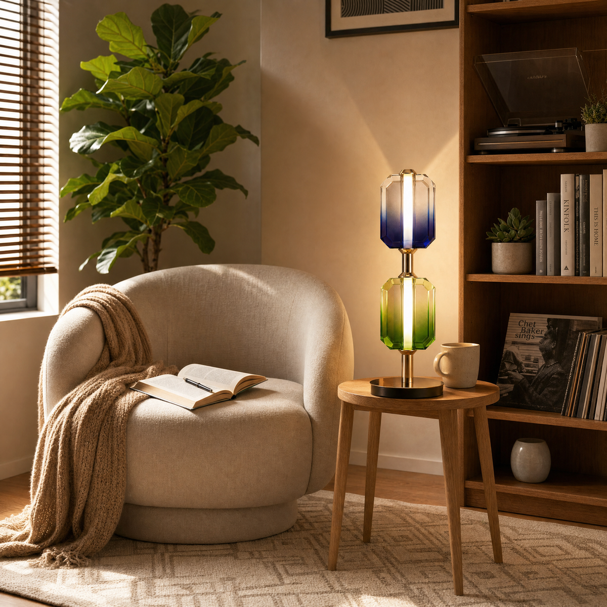 Yiosi Color Crystal Table Lamp 6" Style C