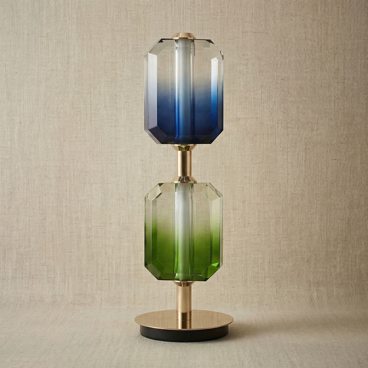 Yiosi Color Crystal Table Lamp 7" - dark