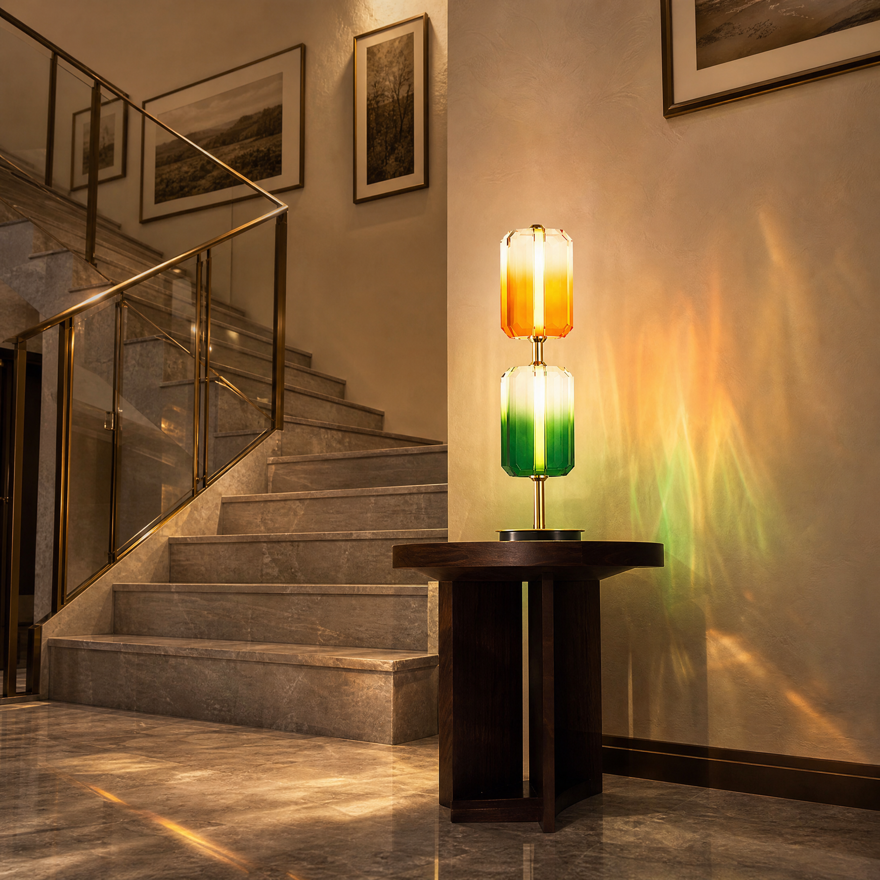 Yiosi Color Crystal Table Lamp 7"