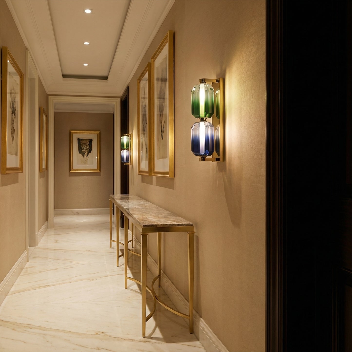 Yiosi Color Crystal Wall Sconce 5" Style A - scene-1