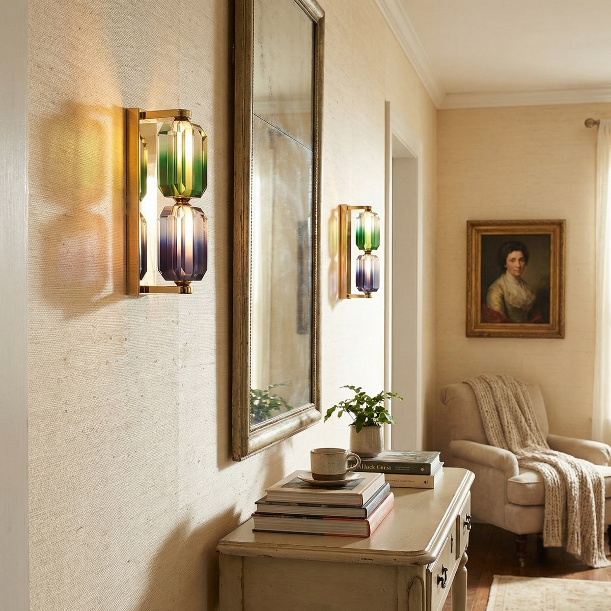 Yiosi Color Crystal Wall Sconce 5" Style A - scene-3