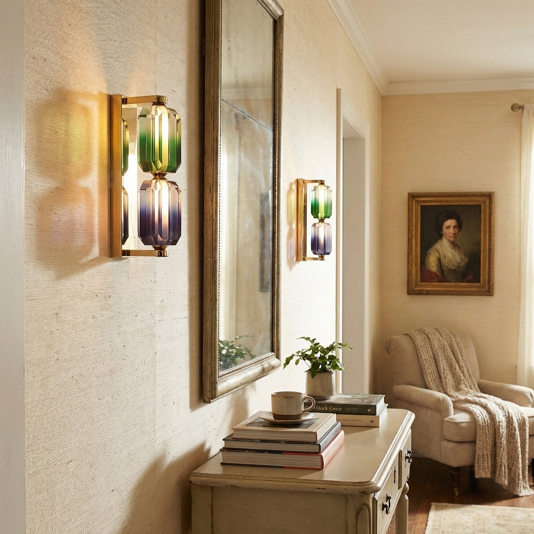 Yiosi Color Crystal Wall Sconce 5" Style A - scene-3