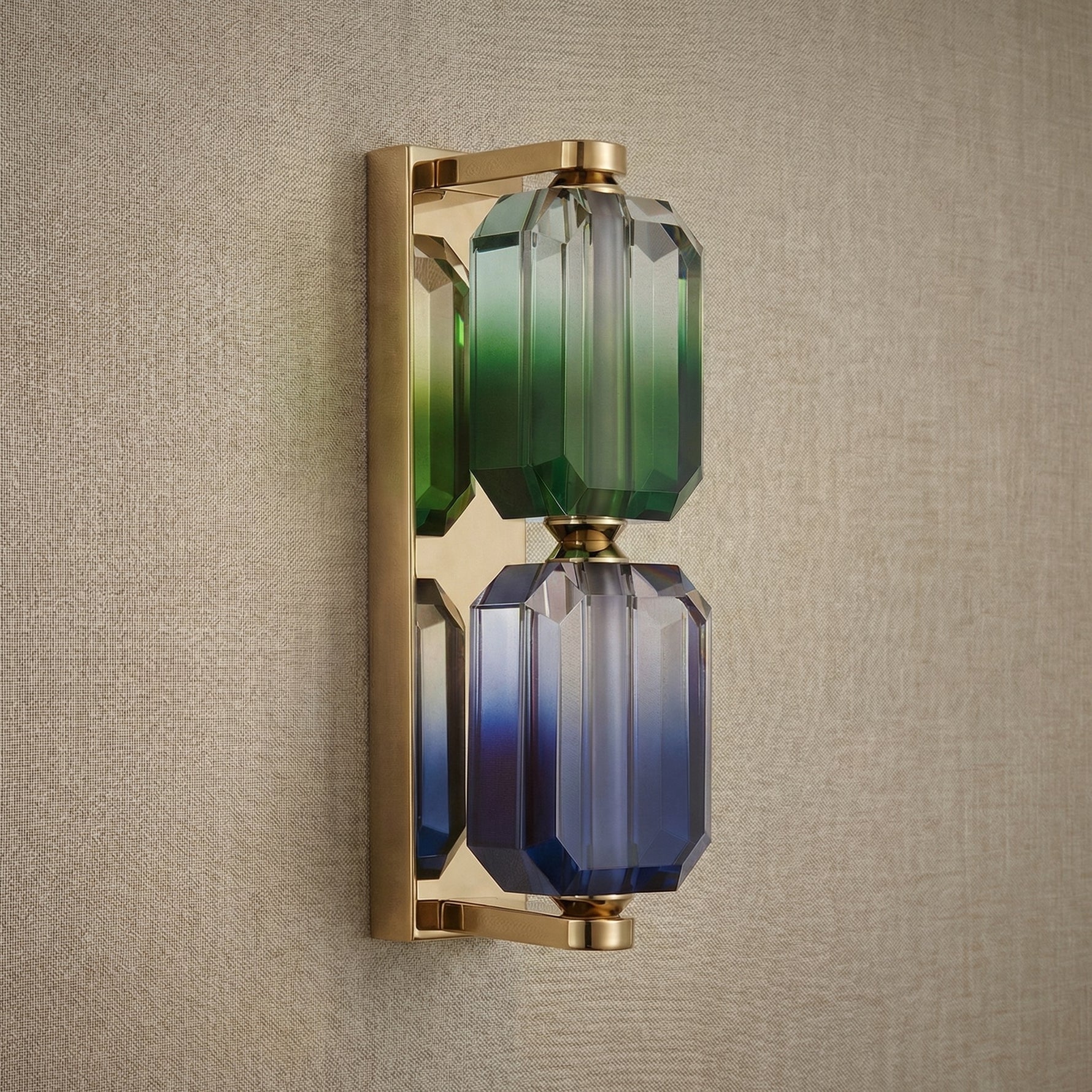 Yiosi Color Crystal Wall Sconce 5" Style A - dark