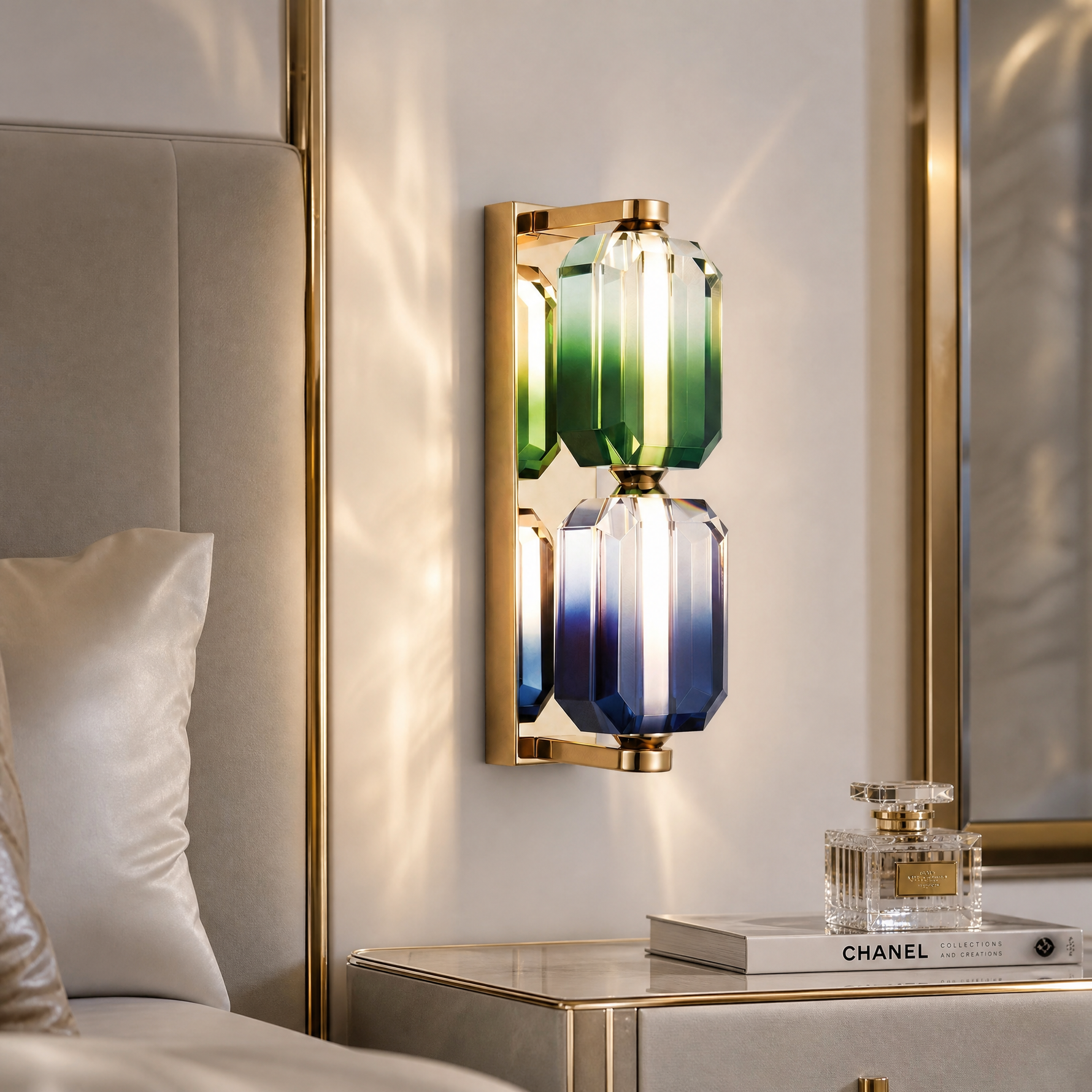 Yiosi Color Crystal Wall Sconce 5" Style A