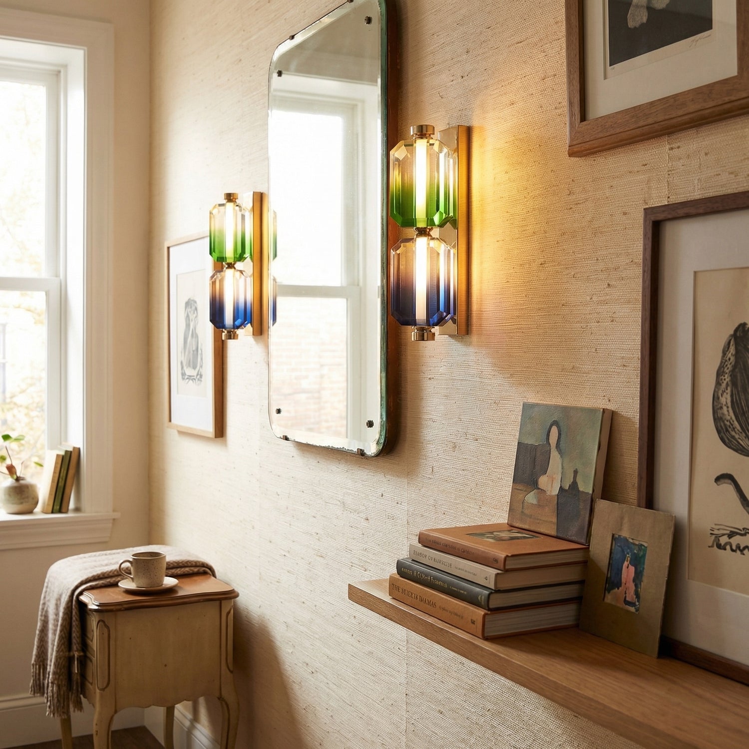 Yiosi Color Crystal Wall Sconce 5" Style B - scene-3