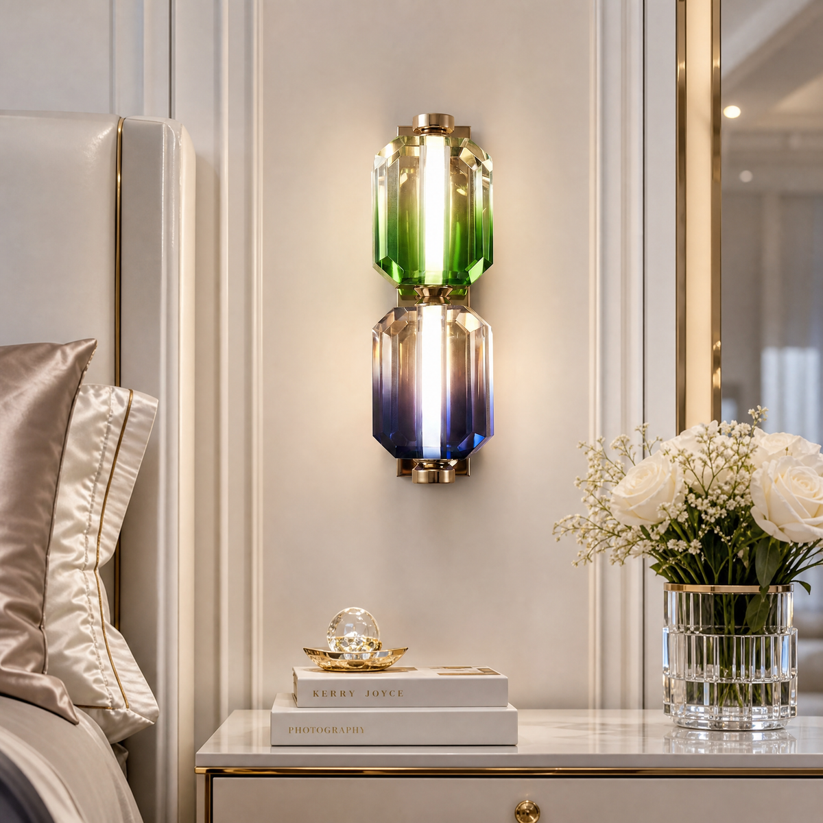 Yiosi Color Crystal Wall Sconce 5" Style B