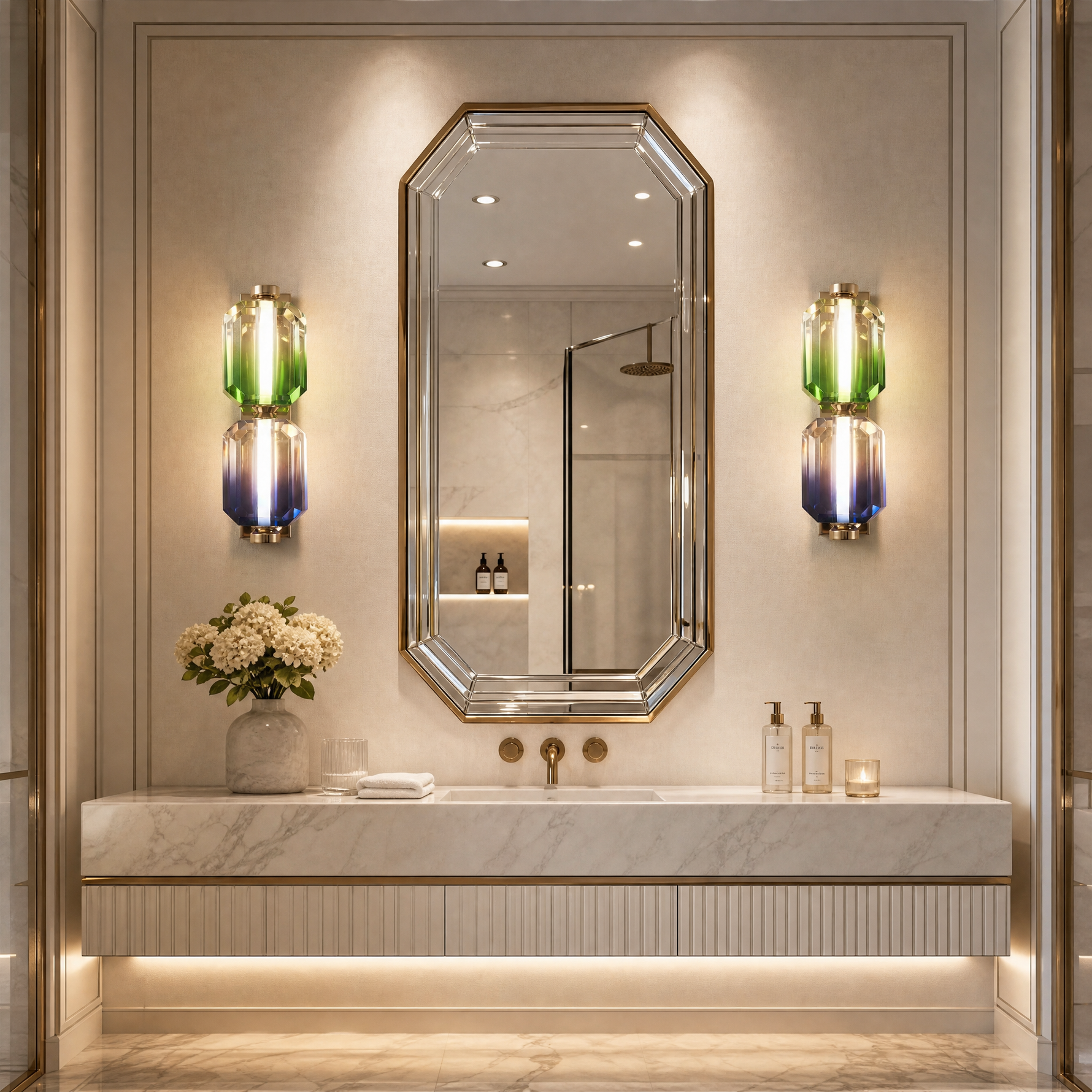 Yiosi Color Crystal Wall Sconce 5" Style B