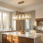 Yiosi Color Oval Crystal Pendant Light 47" - scene-2