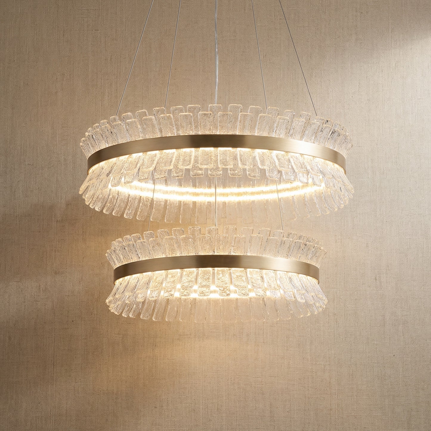 Yiosi Corset Glow Glass Pendant Light 39" - 39" (Dia 1000mm)