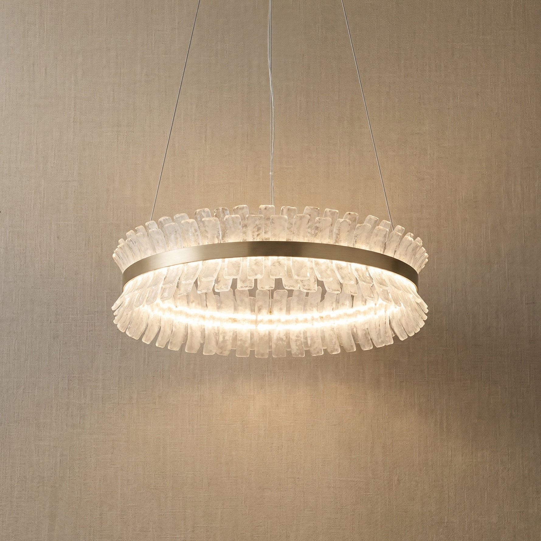 Yiosi Corset Glow Glass Pendant Light 39" - 47" (Dia 1200mm)