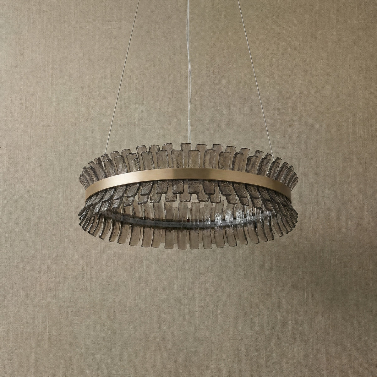 Yiosi Corset Glow Glass Pendant Light 39" - dark