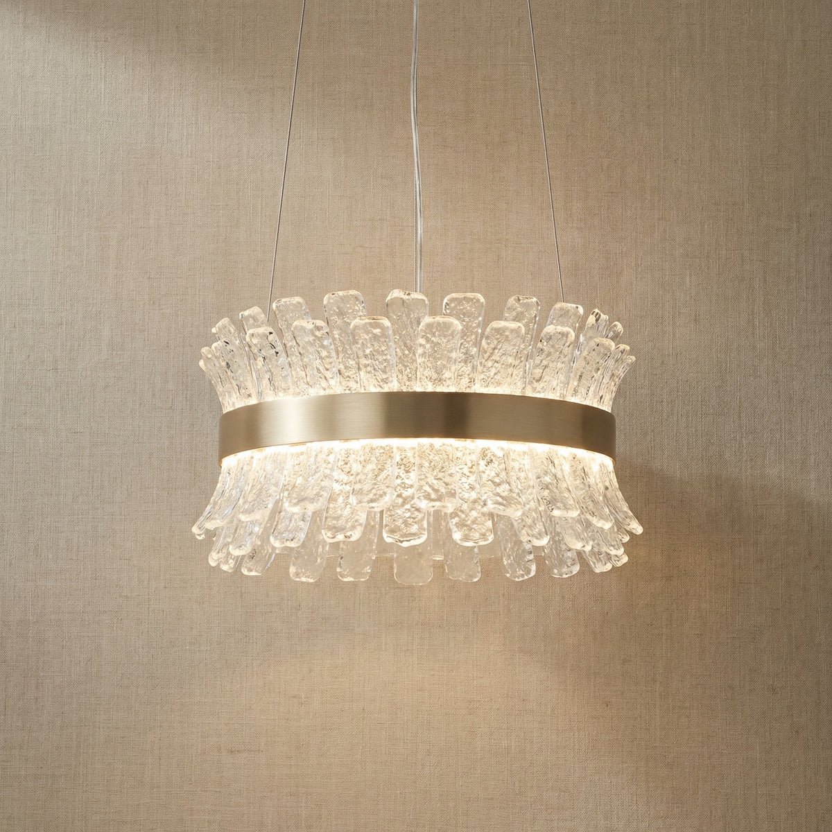 Yiosi Corset Glow Glass Pendant Light 39" - 24" (Dia 600mm) Style B