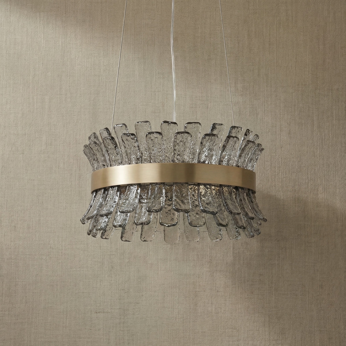 Yiosi Corset Glow Glass Pendant Light 39" - dark