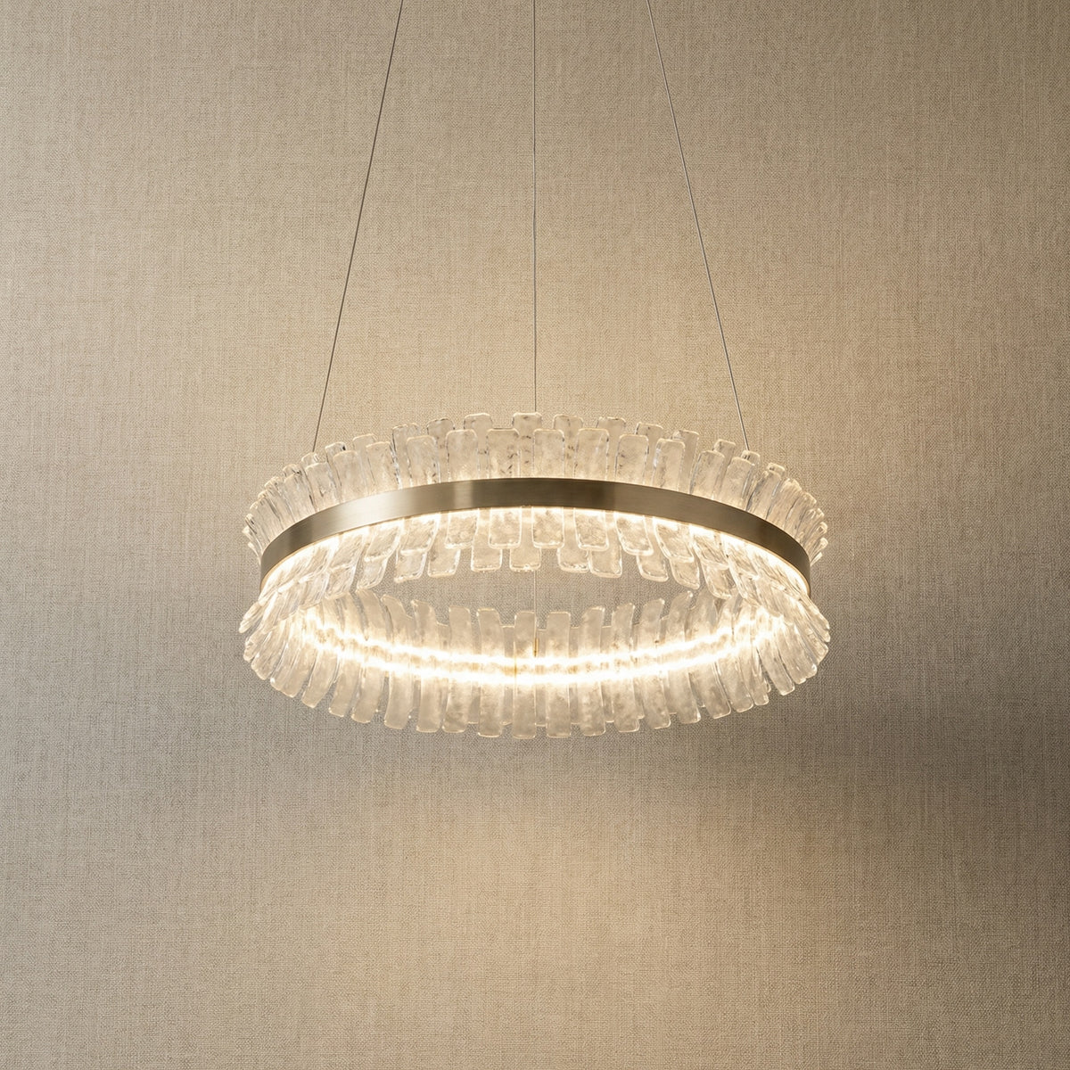 Yiosi Corset Glow Glass Pendant Light 39" - 31" (Dia 800mm)