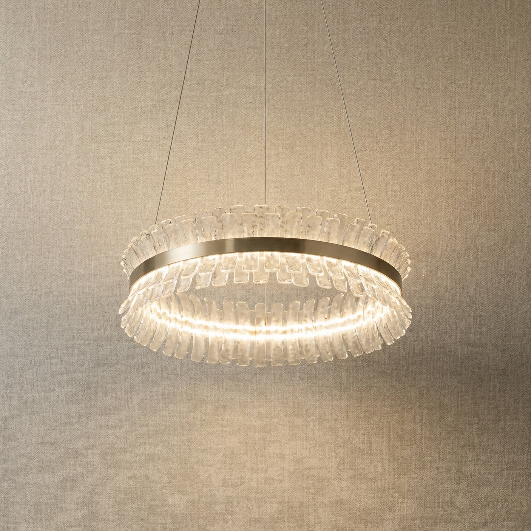 Yiosi Corset Glow Glass Pendant Light 39" - 31" (Dia 800mm)