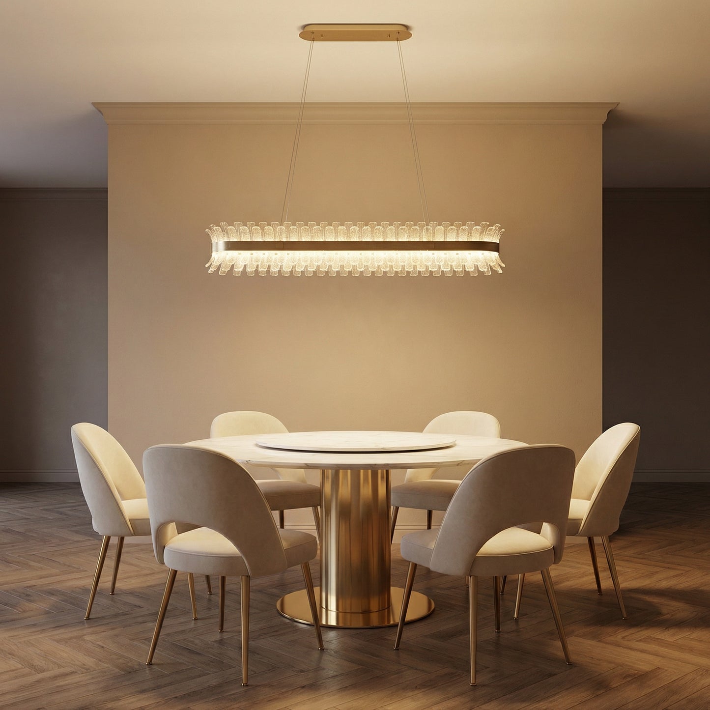 Yiosi Corset Glow Glass Pendant Light Style B - scene-1