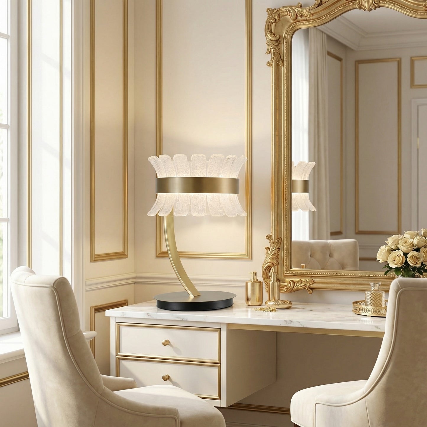 Yiosi Corset Glow Glass Table Lamp 12" - scene-2